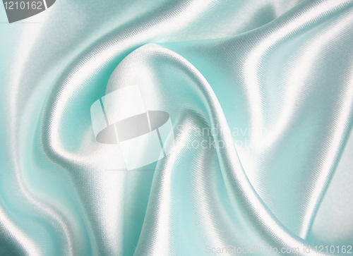 Image of Smooth elegant blue silk as background