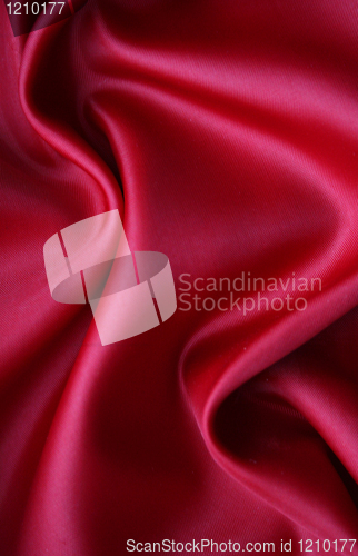 Image of Smooth Red Silk as background