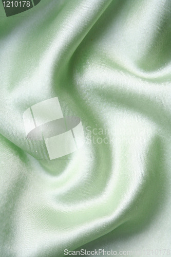 Image of Smooth elegant green silk as background