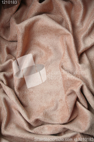 Image of Beige velvet fabric as background