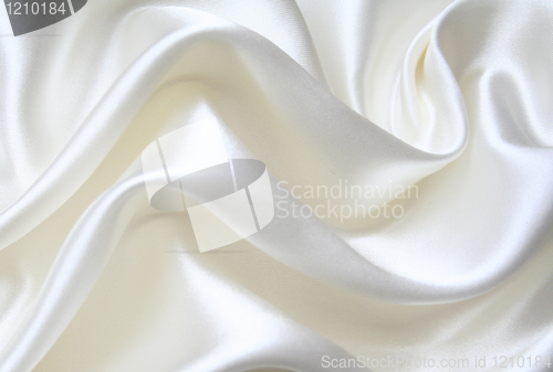 Image of Smooth elegant white silk as background