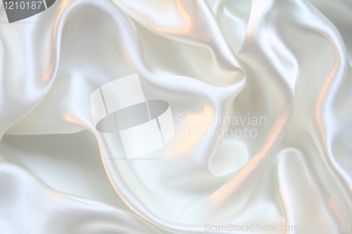 Image of Smooth elegant white silk as background 