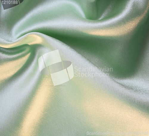 Image of Smooth elegant green silk as background