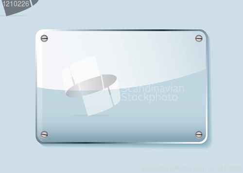 Image of Glass name tag