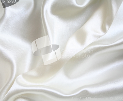 Image of Smooth elegant white silk as background