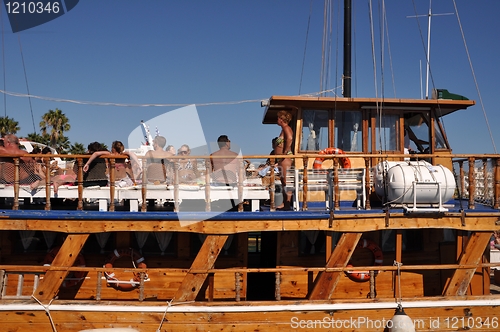 Image of Boat cruising