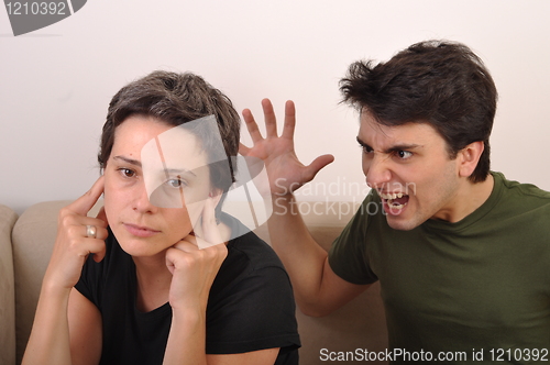 Image of Brother yelling to sister