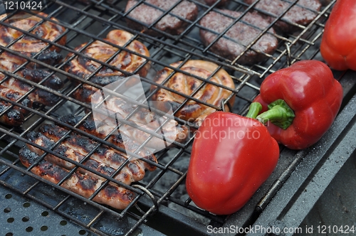 Image of Meat on Barbecue