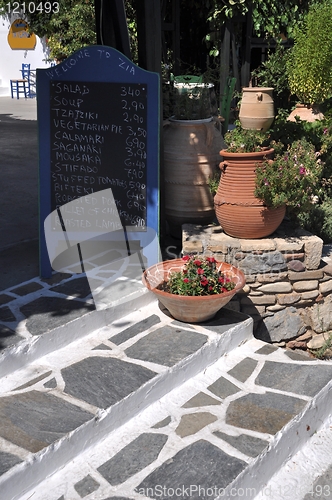 Image of Greek restaurant menu