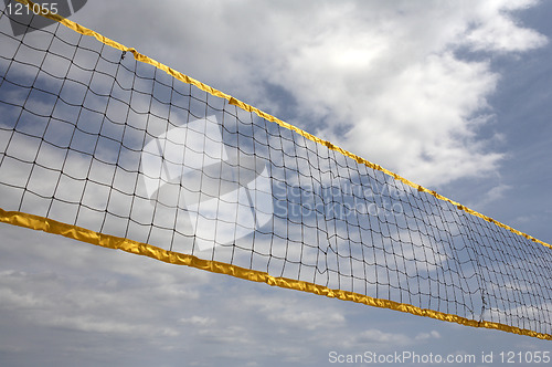 Image of Looking up at volleyball net