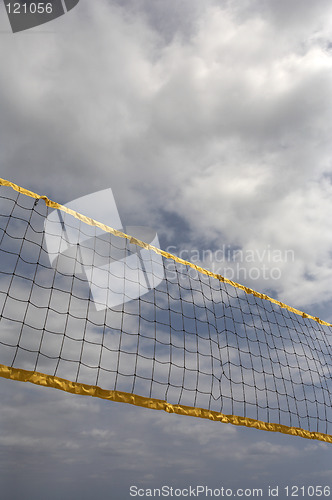 Image of Looking up at volleyball net