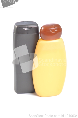 Image of Sun lotion bottles
