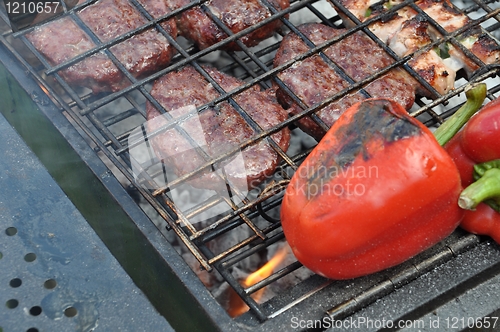 Image of Meat on Barbecue