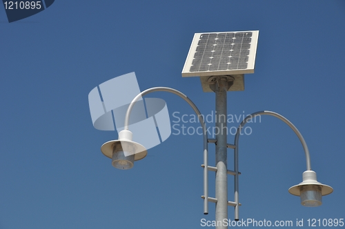 Image of Solar powered lamp post