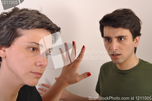 Image of Brother yelling to sister