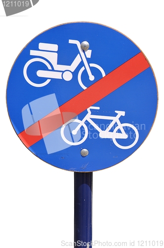 Image of No bicycle and motorcycle sign