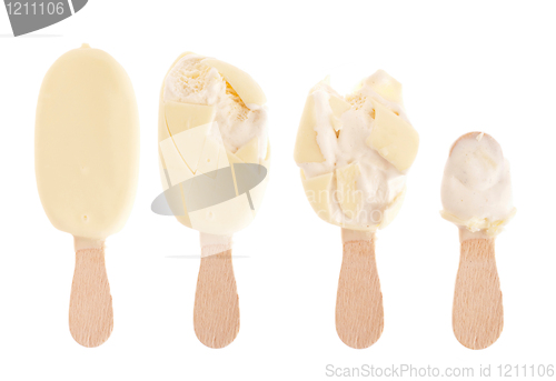 Image of Chocolate ice cream being eaten up