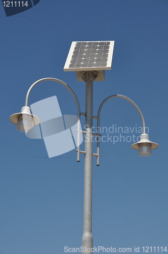 Image of Solar powered lamp post
