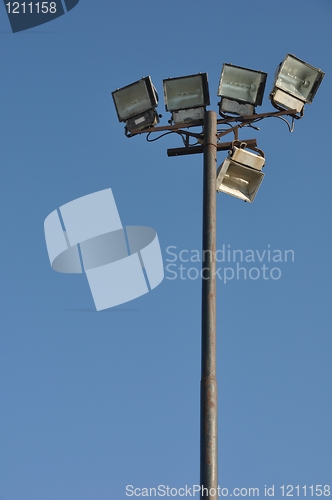 Image of Stadium lights pole