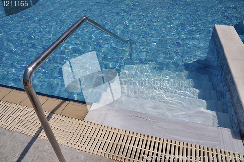 Image of Swimming pool stairs