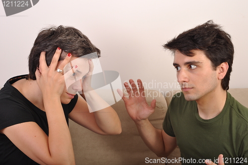 Image of Sister and brother arguing