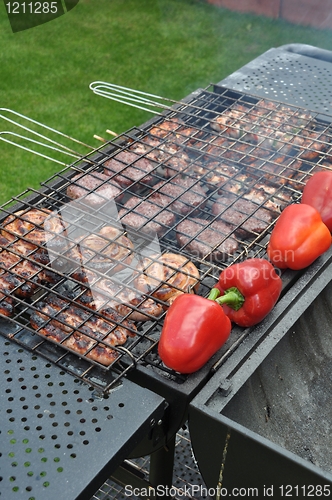 Image of Meat on Barbecue