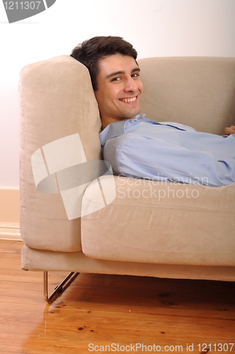 Image of Man relaxing on the couch