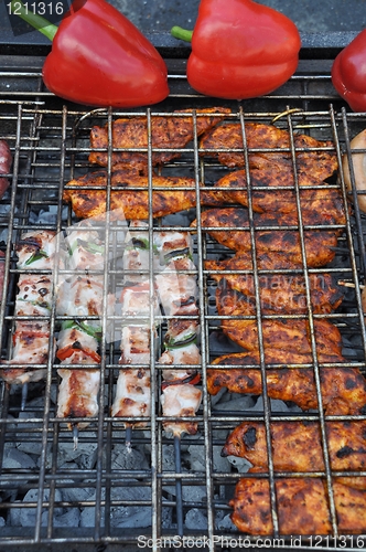 Image of Meat on Barbecue