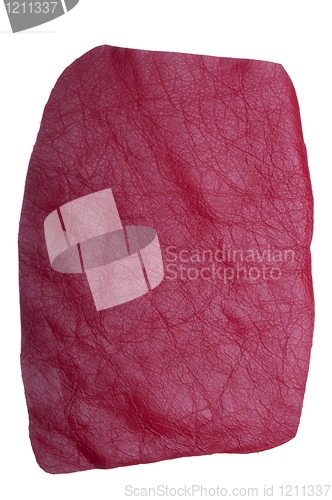 Image of Red leather scrap