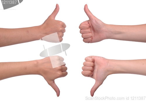 Image of Thumbs up and down