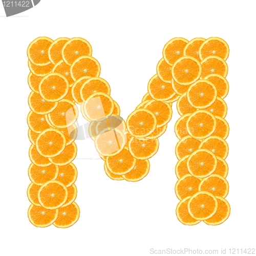 Image of orange fruit alphabet