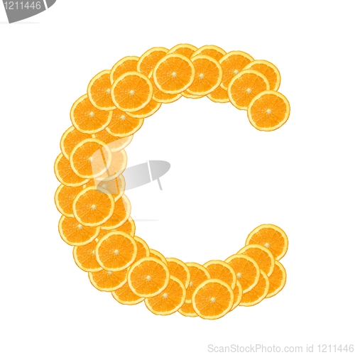 Image of orange fruit alphabet