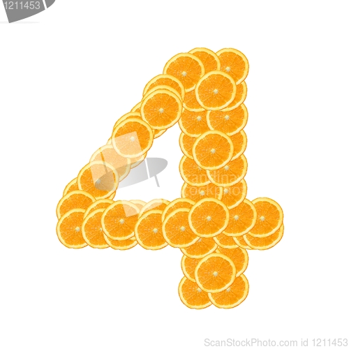 Image of orange fruit alphabet