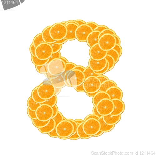 Image of orange fruit alphabet