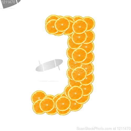 Image of orange fruit alphabet