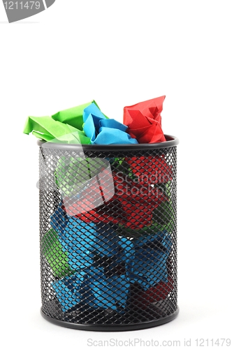 Image of trash in basket