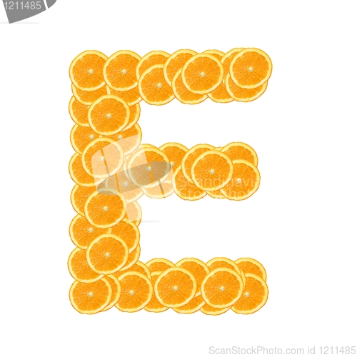 Image of orange fruit alphabet