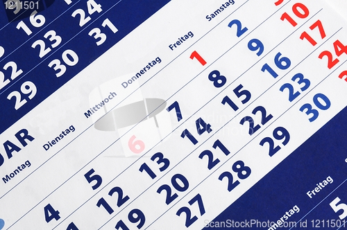 Image of calendar