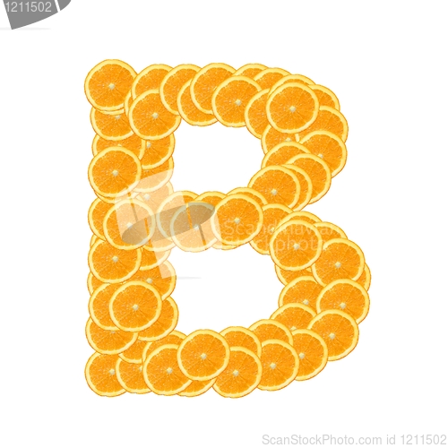 Image of orange fruit alphabet
