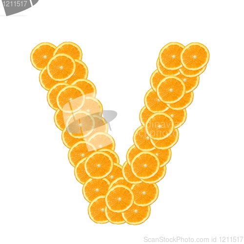Image of orange fruit alphabet
