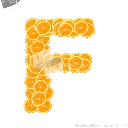 Image of orange fruit alphabet