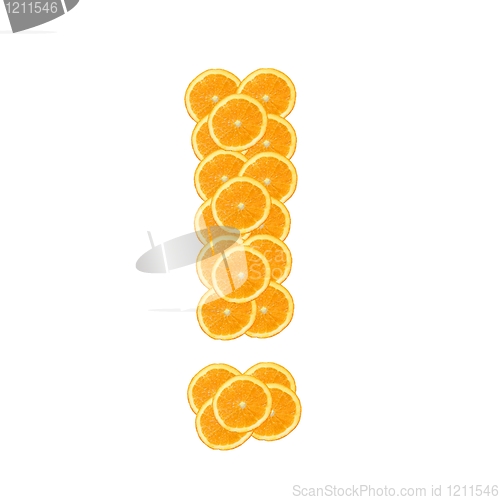 Image of orange fruit alphabet