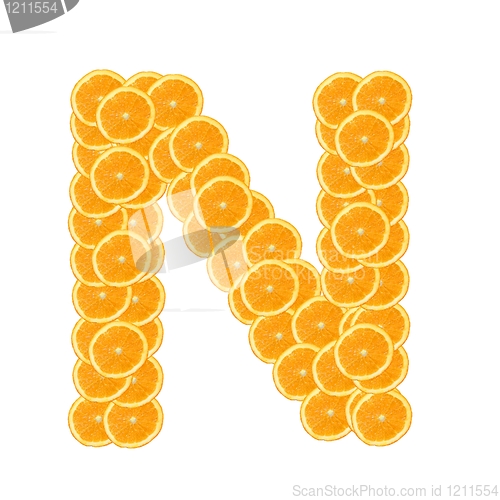 Image of orange fruit alphabet