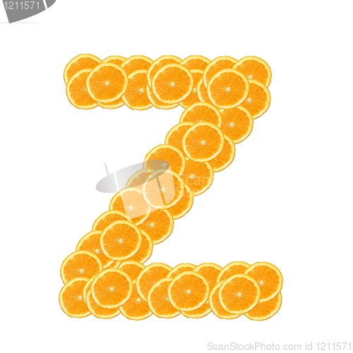Image of orange fruit alphabet