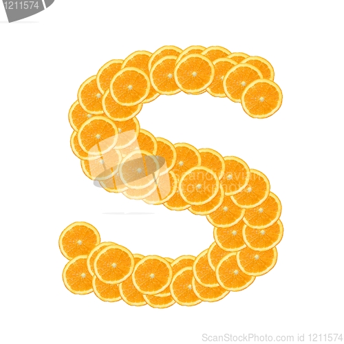 Image of orange fruit alphabet