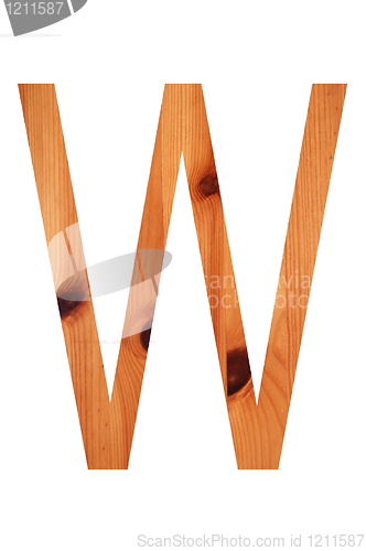 Image of wood alphabet W