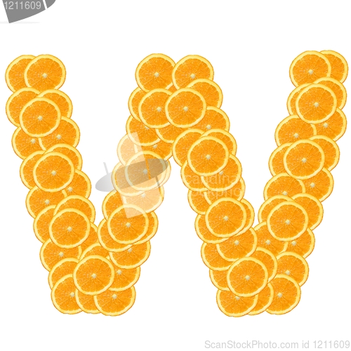 Image of orange fruit alphabet
