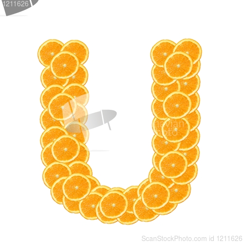 Image of orange fruit alphabet