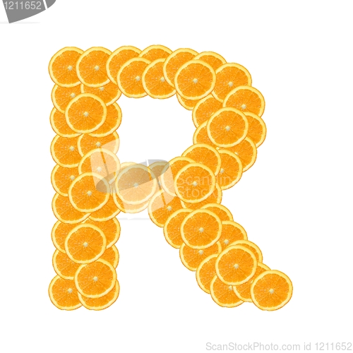 Image of orange fruit alphabet