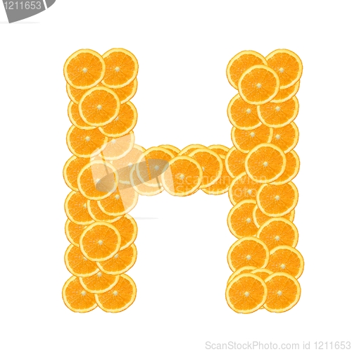 Image of orange fruit alphabet